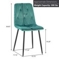 thumbnail image 6 of 4PCS Velvet Dining Chairs,Upholstered Tufted Accent Chairs with Padded Seat Cushion & Backrest,Armless Side Chair with Black Metal Legs,for Living Room Bedroom Kitchen Vanity, 6 of 6