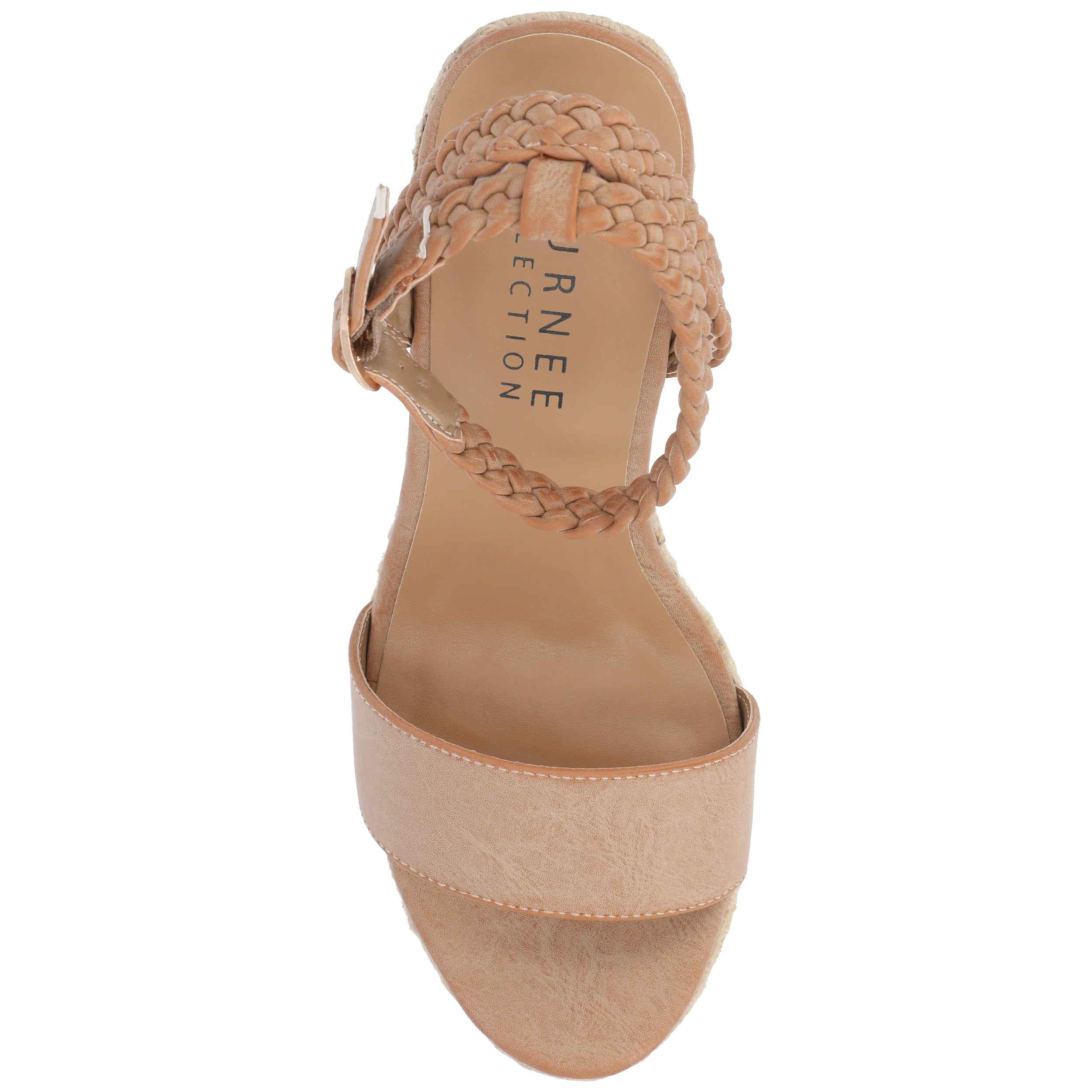 Journee Womens Andiah Buckle Espadrille Wedge Sandals