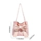 thumbnail image 3 of Bolso de Hombro de Lona con Lazo para Mujer | Bolso Tote Ligero de Poliéster con Correa Ajustable | Elegante Detalle de Lazo Grande | Bolso de Mano Informal para Trabajo y Viajes En Rosa, Negro y Bla, 3 of 6