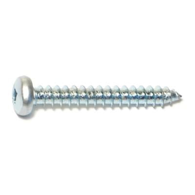 

#8 x 1-1/4 Zinc Plated Steel Square Drive Pan Head Sheet Metal Screws