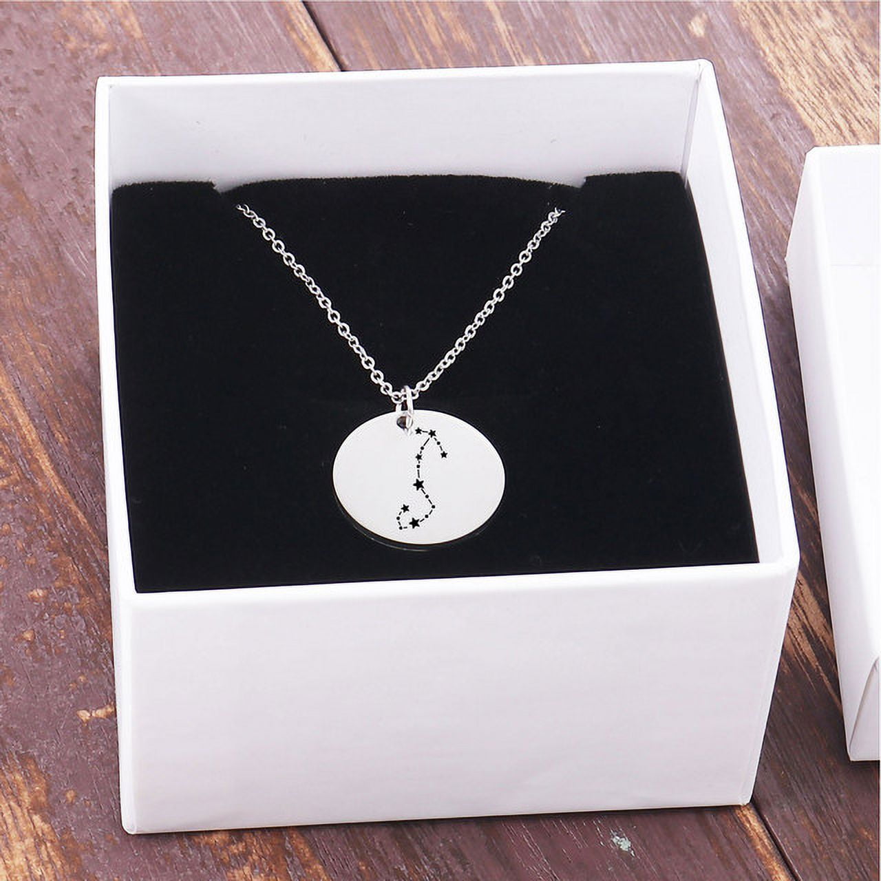 Zodiac Jewelry - Horoscope Constellation Necklace - Zodiac Birthday Gift with Back Can Engraved Name - Zodiac Gift for Girl