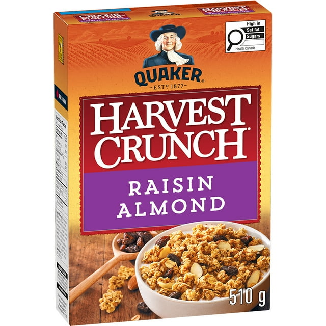 Quaker Céréales granola Croque Nature Raisins secs et amandes