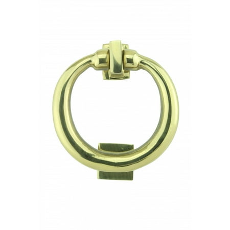 Small Door Knocker - Solid Brass Ring Door Knocker 4 1/2 inch. H x 4 inch. W