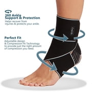 ComfiLife Adjustable Compression Ankle Support Breathable Wrap Brace Sleeve