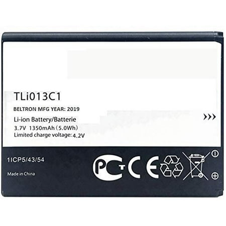 New 1350 mAh TLi013C1 BELTRON Replacement Battery for Alcatel One Touch Go Flip 4044 (Boost, Metro PCS, Sprint, T-Mobile, Virgin Mobile) Cingular Flip 2 / QuickFlip (AT&T, Cricket) Tracfone MyFlip (Best Cell Phone Extender)