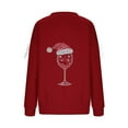 thumbnail image 3 of Oplxuo Ugly Sweaters for Women Christmas Graphic Oversized Sweatshirts Fleece Funny Pullover Party Holiday Tops with Bows, 3 of 4