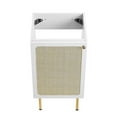 thumbnail image 6 of Modway Chaucer 18" Wood & Rattan Bathroom Vanity Cabinet in White, 6 of 10