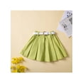 thumbnail image 6 of Bagilaanoe Toddler Baby Girl Sport Tennis Skirt Set Summer Sleeveless Vest Top +A Line Pleated Skirt with Belt 3Pcs 5-6 Years Little Kids Outfits, 6 of 9