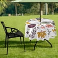 thumbnail image 7 of Coolnut 60" Easter Bunny Eggs Outdoor Round Tablecloth, Waterproof Stain-Resistant Non-Slip Circular Tablecloth with Umbrella Hole and Zipper for Tabletop Backyard Party BBQ Decor, 7 of 7