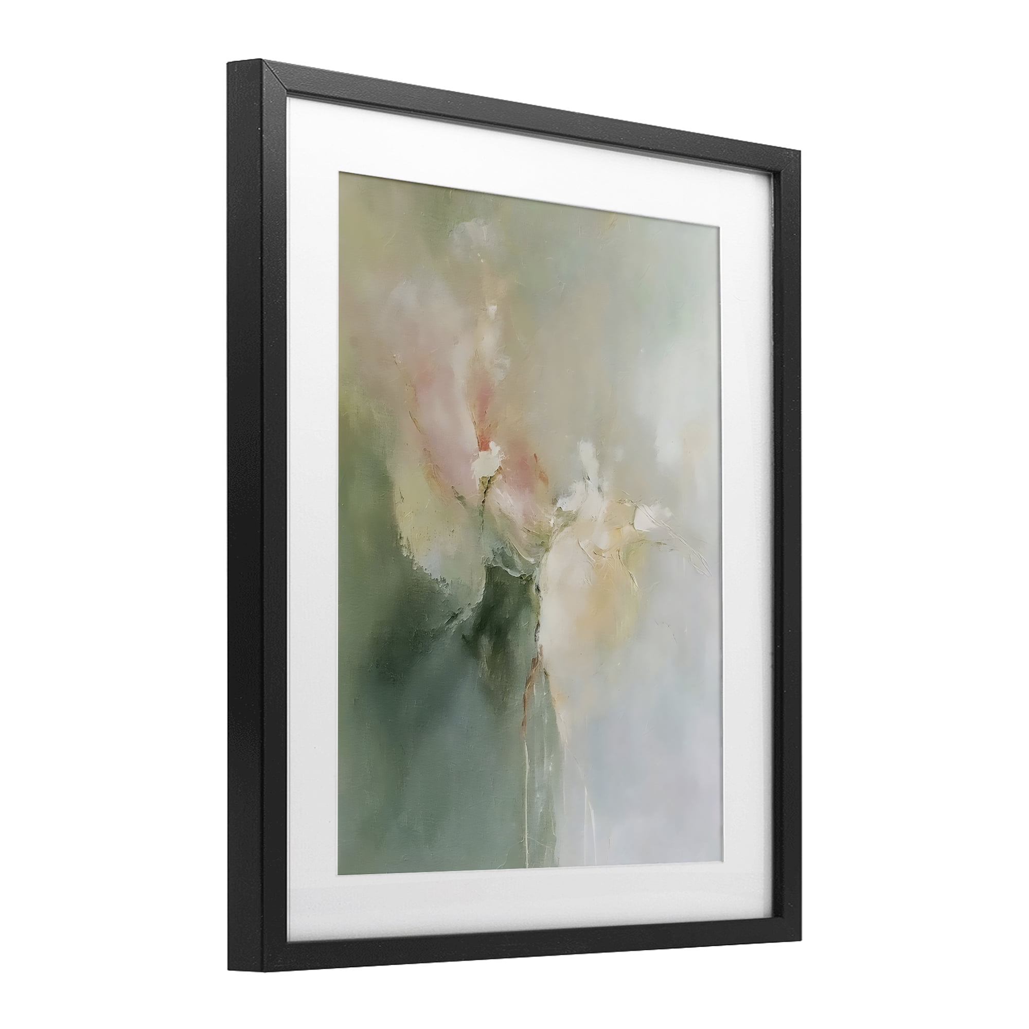 Stupell Industries Ethereal Brushwork Abstraction Black Framed Print Under Glass, design by Riley B