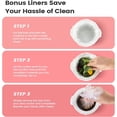 thumbnail image 2 of TEMOGU-Small Slow Cooker, 2-Quart, Free Liners Included for Easy Clean-up, Upgraded Ceramic Pot, Adjustable Temp, Nutrient Loss Reduction, Stainless Steel, Pink, Round, 2 of 4