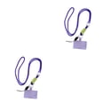 thumbnail image 2 of Sidaley Cordón universal para teléfono móvil con gancho, cuerda colgante portátil ajustable para el cuello, correas antipérdida de Púrpura Largo 2Conjunto, 2 of 6