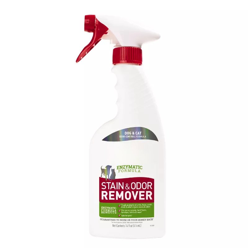 Unscented Stain & Odor Remover for Dogs and Cats, 14 fl oz, Enzymatic Pet Stain Cleaner for Urine, Feces, Vomit and Drool, Carpet, Rugs, Furniture, Hard Floors & Fabric