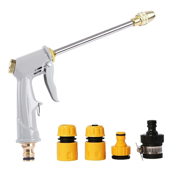 Ruroz Hose Sprayer Nozzle Heavy Duty, High Pressure Hose Nozzle Water Adjustable Spray Gun Metal Brass Hose Attachment for Washing car, Cleaning, Watering Plants, lawn, Outdoor Gardening.
