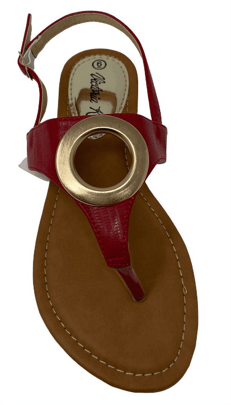 Victoria K Women's Gold Ring Sandals