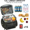 thumbnail image 3 of TRIPGEAR Lunch Box for Men, Mens Lunch Bag with Webbing Leakproof Insulated Large Capacity Cooler Bag with Adjustable Shoulder Strap(12.3L Camo-Black), 3 of 9
