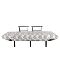 thumbnail image 3 of Food Futon Couch, Simplistic Drawn Pizza Slices Sketchy Fast Food Italian Meal Pepperoni Tasty, Daybed with Metal Frame Upholstered Sofa for Living Dorm, Loveseat, Umber and White, by Ambesonne, 3 of 4