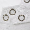 "OVZME Ivy Textured White Semi Curtains 63"" Long, 2 Panels Home