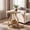 Light Brown & Gold, variant on Tribesigns 2-Tier Round Side Table, Industrial End Table Bedside Table with Metal Frame & Open Shelf for Couch Side, Living Room (1PC, Brown & Black)
