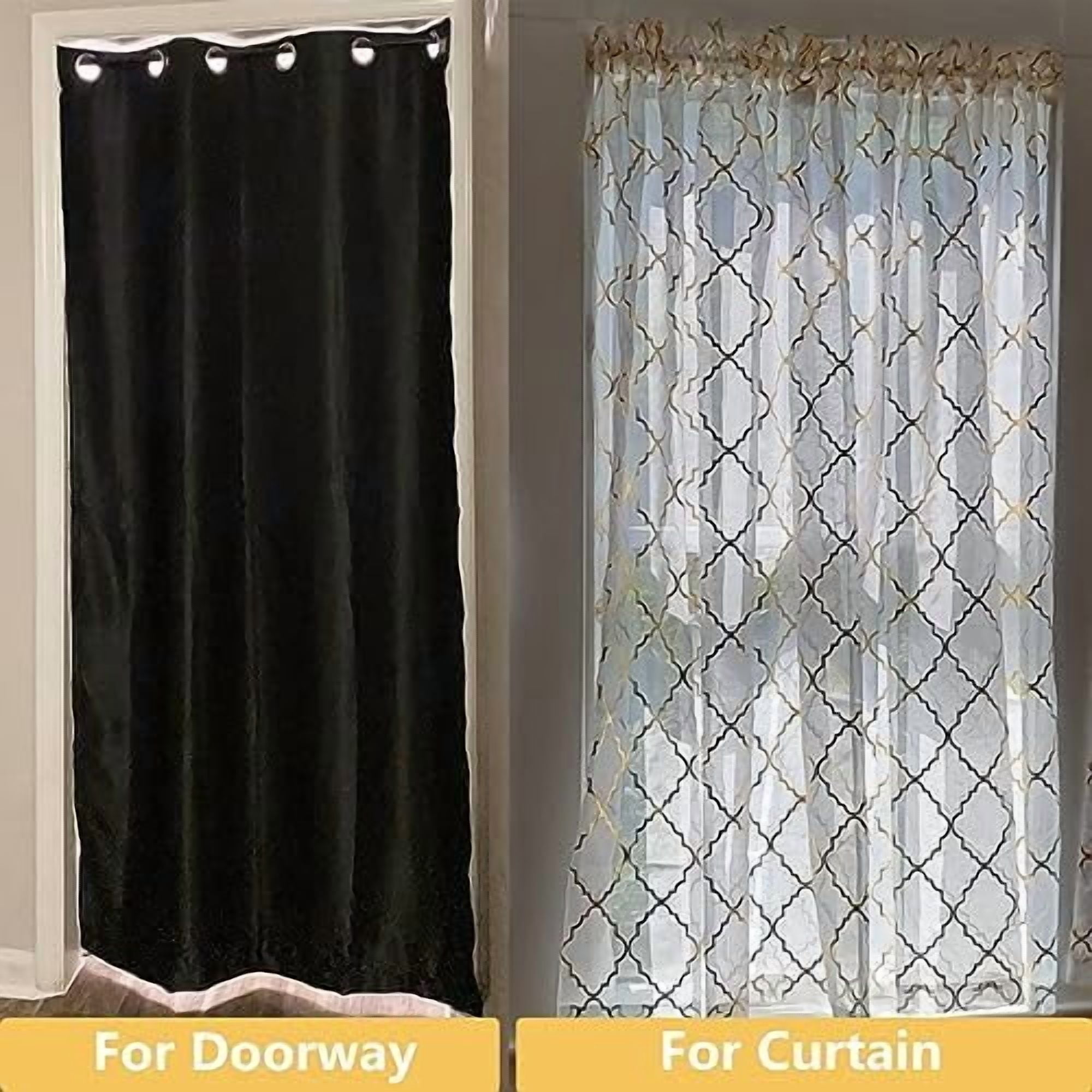 Small Spring Tension Curtain Rod, Adjustable Spring Tension Rod 28 to 48 inches, Expandable Spring Loaded Tension Rods for Window (Black-4 Pack)
