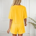 thumbnail image 5 of Women's Summer Pajama Set - 100% Cotton Breathable Sleepwear, Loose Fit Shorts & Tee Lounge Set in Solid Colors,for Size L, 5 of 7