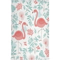 thumbnail image 2 of Kitchen Dish Towels, Beautiful Floral Pink Flamingos Kitchen Towels Set of 6 Super Soft Absorbent Dish Towels Set Microfiber Polyester Kitchen Dish Cloths Decorative Tea Towels, 28"x18", 2 of 7