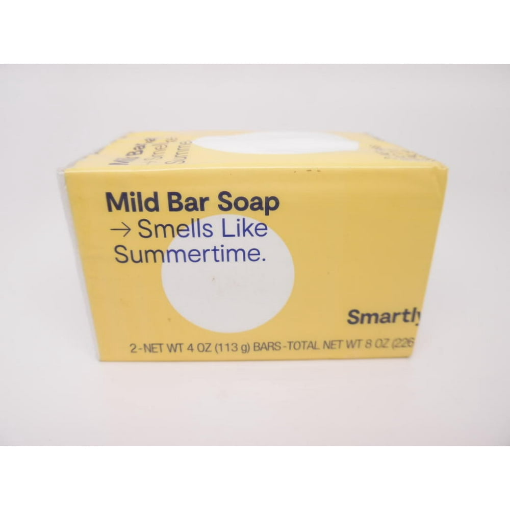 Smartly Mild Bar Soap Smells Like Summertime, 2 Pk, 4oz. Bars Walmart