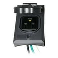 thumbnail image 4 of Toma de corriente para farola, enchufe negro resistente a intemperie, impermeable, ahorro de energía, toma de tierra de 125 V y 15 a., 4 of 9