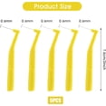 thumbnail image 2 of HOLIV 5pcs L Shaped Interdental Brushes for Effective Tooth Care，Portable L Shaped Interdental Brushes(Yellow), 2 of 7