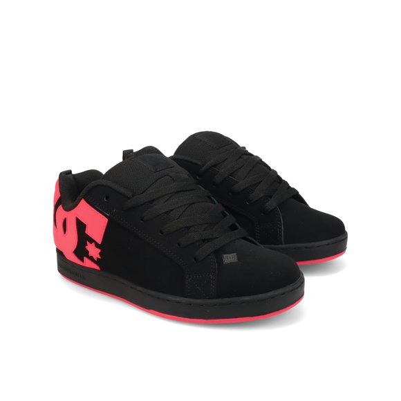 Zapatilla de skate DC SHOES Court Graffik para mujer, negro/rosa intenso