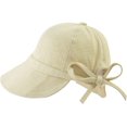thumbnail image 5 of CoCopeaunts Women Bucket Hat Spring Summer Girls Outdoor Visor Bow Back Beach Fisherman Hat Solid Color Lady Sport Bucket Caps, 5 of 8