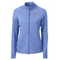 thumbnail image 2 of Women's Cutter & Buck  Heather Blue Pepperdine Waves Adapt Eco Knit Heather Recycled Full-Zip Jacket, 2 of 3