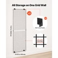 thumbnail image 2 of VEVOR 3 Packs Grid Wall Panels 2 x 6 ft Wall-Mounted Wire Display Racks Black, 2 of 9
