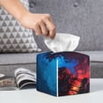 thumbnail image 4 of Kdxio Spooky Halloween Night Scene Print Tissue Box Cover,Square Decorative PU Leather Facial Paper Case Organizer Holder Dispenser for Bathroom,Night Stands,Desk,Car 5.2''X5.2''X5.2'', 4 of 6