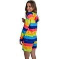 thumbnail image 6 of Casual Long Sleeve PJS Set for women Round Neck Tie Dye Printed Lounge Wear Ladies Striped Stitching Hooded Pajama Sleepwear Nightwear Set With Pockets Oversize 5XL, 6 of 8