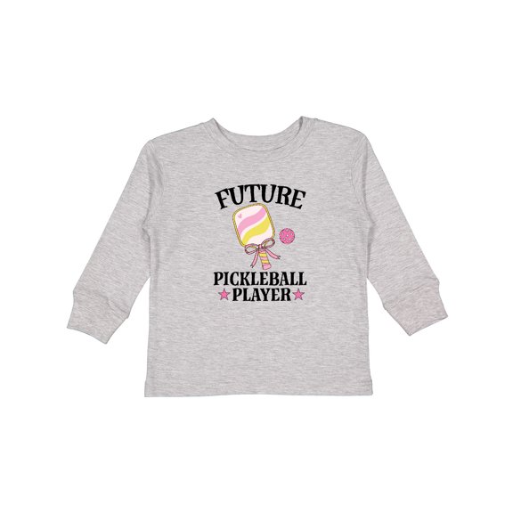 Inktastic Future Pickleball Player Girls Girls Long Sleeve Toddler T-Shirt