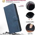 thumbnail image 4 of Wallet Case for iPhone 17 Pro RFID Blocking Flip Cover with Card Slots & Kickstand Blue, 4 of 7