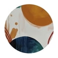 thumbnail image 2 of JEUXUS Boho Tropical Foliage Table Covers with Elastic Edge,Mid Century Fitted Table Cloth for Round Tables,Watercolor Abstract Geometric Art Oil Proof Waterproof Tablecloth for Indoor Picnic Party, 2 of 7
