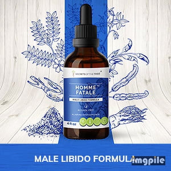Secrets Of The Tribe Homme Fatale Blend Tincture Dietary Supplement, Natural Extract, Made from Tongkat Ali, Tribulus, Barrenwort - Horny goat weed, Mucuna, Korean Red Ginseng, Pine Pollen 4 oz