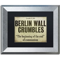 Trademark Fine Art "Berlin Wall" Canvas Art by Color Bakery Black Matte, Silver Frame