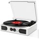 thumbnail image 1 of Tocadiscos de vinilo VinylsLink con altavoces estéreo integrados y ajuste de graves, portátil, vintage, de 3 velocidades, con correa, entrada Bluetooth, salida de línea RCA, entrada, 1 of 8
