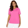 thumbnail image 2 of Catherines Women's Plus Size Petite Suprema Embroidered Notch-Neck Tee, 2 of 6