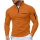 thumbnail image 2 of pstuiky manga larga para hombre, Top a cuadros de cuello alto y manga larga con media cremallera de color liso para hombre camisetas de hombre xxxl, 2 of 8