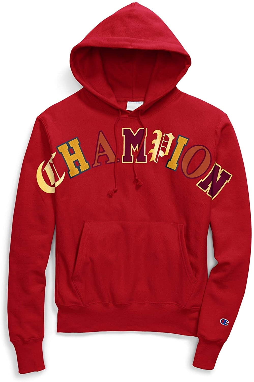 champion life men's reverse weave pullover hoodie red