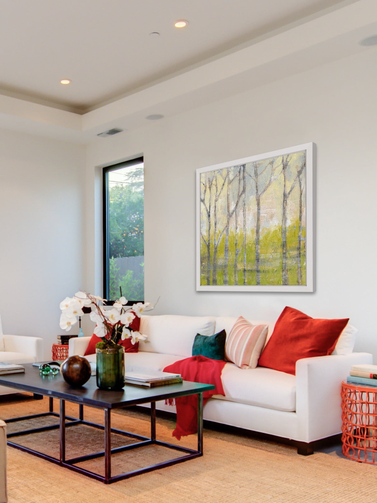 "Whispering Treeline II" Framed Painting Print
