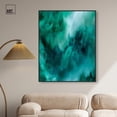 thumbnail image 3 of Textured Teal I Canvas Teal Abstract Art by Art Remedy, Black Frame, 36 x 45, 3 of 7