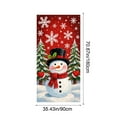 thumbnail image 3 of Christmas Tree Themed Door Cover Flag Festive Snowman Scene Background Decorative Flag For Outdoor Christmas Decorations, 3 of 6