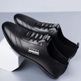 thumbnail image 5 of Sneakers, 1 Pair of Men's Slip-On Loafers - Lightweight Lace-Up Casual Shoes, Black and White, Minimalist Design, Comfortable and Versatile, Suitable for Daily and Business Occasions, 5 of 8