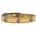thumbnail image 2 of Mirage Pet Products Leather Anchor Dog Collar, Gold, S, 2 of 3