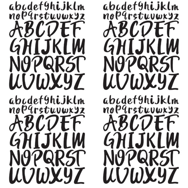 Pegatinas de letras mayúsculas, 1 pulgada, 2 pulgadas, autoadhesivas, para pegar en álbumes de recortes, vinilo impermeable, para manualidades, carteles, ventanas, buzones, coches y camiones (4